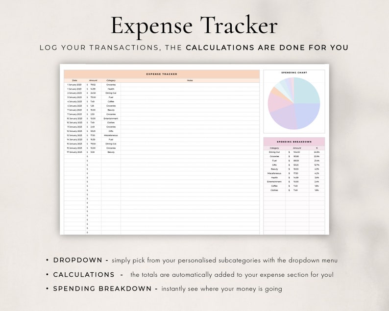 Budget Planner for Google Sheets, Monthly Budget Spreadsheet, Paycheck Budget Tracker, Weekly Budget Template, Biweekly Budget, Budgeting image 4