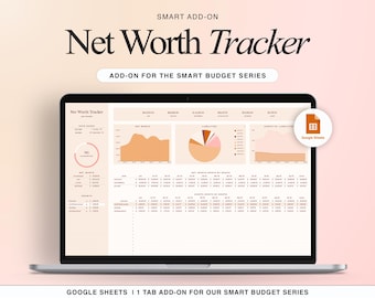 ADD-ON: Net Worth Tracker Add On  for Our Smart Budget Spreadsheet