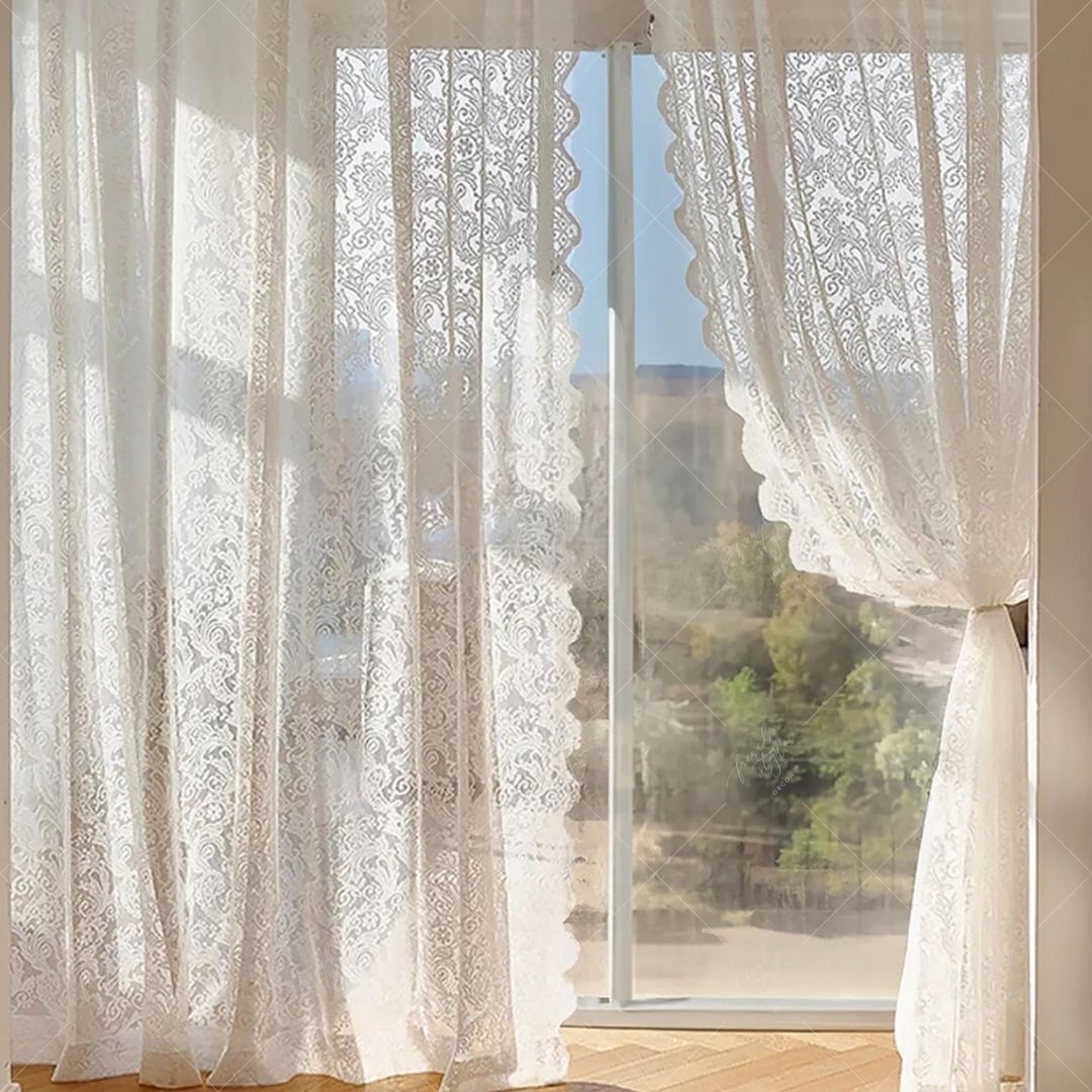 Tende in voile semi trasparenti, opache, per finestre, colore