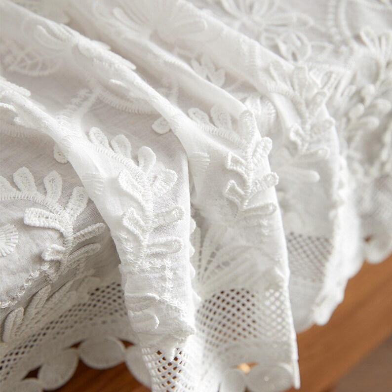 Farmhouse Square White Lace Dust Cover Bedside Table Dust Etsy