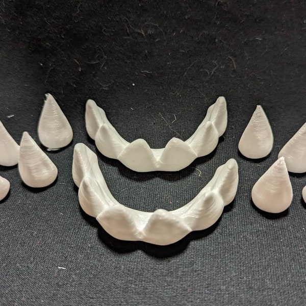 Pointy Fursuit Teeth for Sharks, Dragons, Monsters, etc(top and bottom)