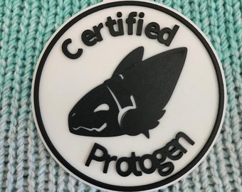 4 inch &quot;Certified Protogen&quot; Fursona Furry Keychain or Fursuit Collar Tag