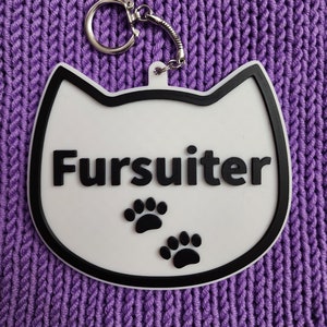 5 inch Fursuiter Fursona Furry Keychain / Furry Keychain / Fursuit Collar Dog Tag