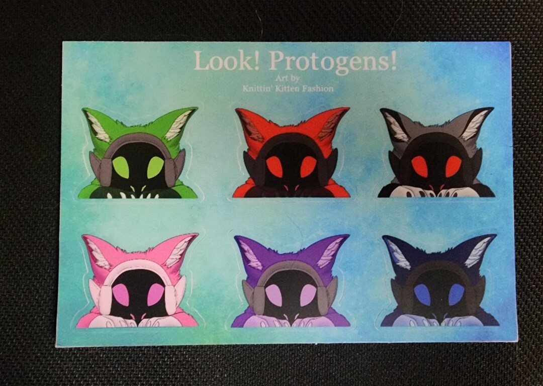 LOOK! PROTOGENS! Sticker Sheet (PIXEL the Protogen and Friends Series ...