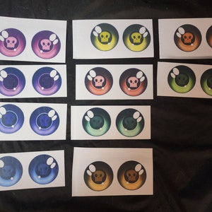 Sublimated Follow-me (4 sizes) Skull Pupil Eye Mesh for Fursuits (Mesh Only)