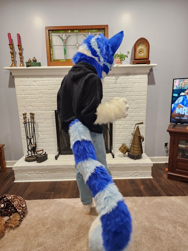 Blue Tabby Cat Kemono Fursuit Partial/ Cat Costume Etsy Canada