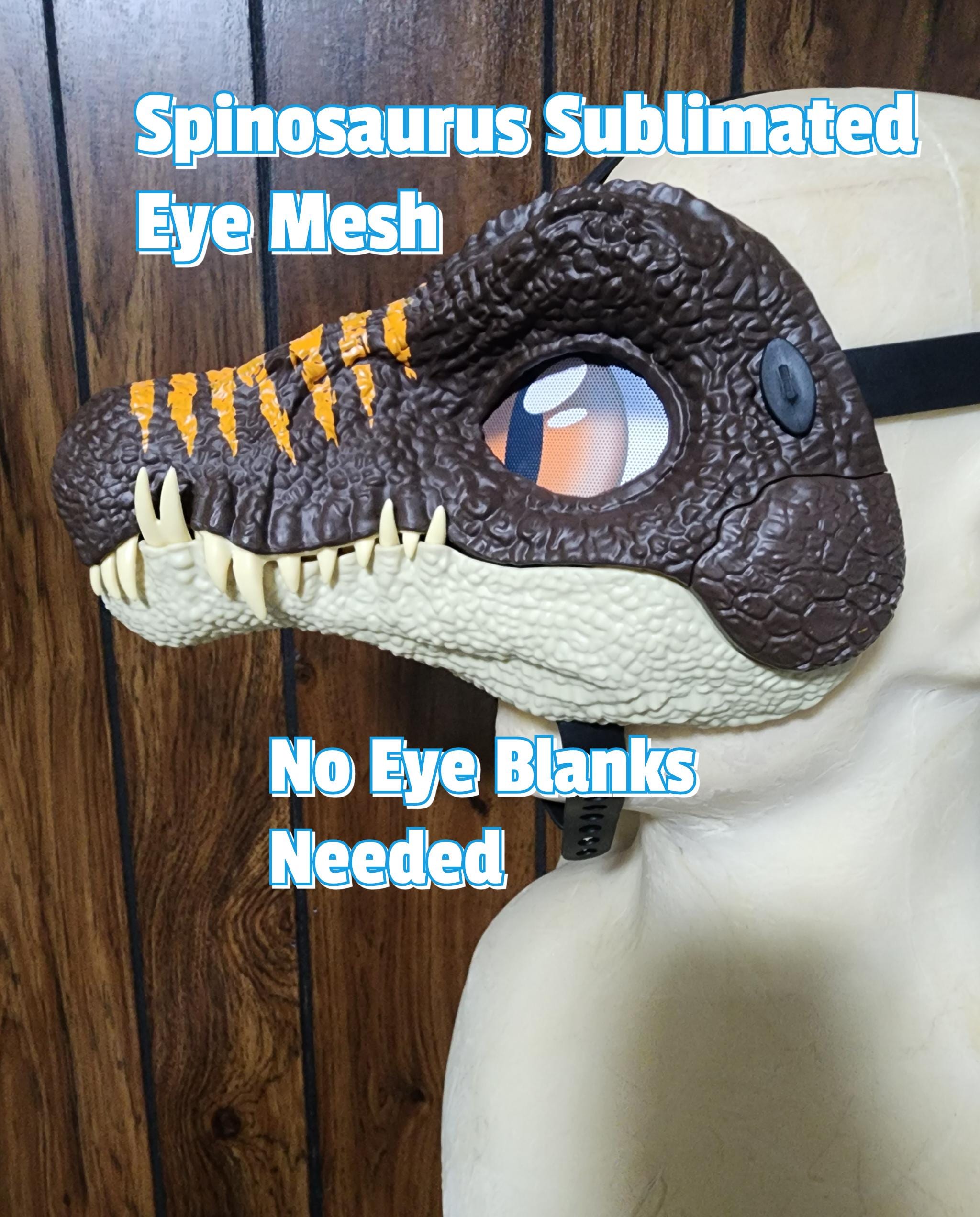 Sublimated Follow-me Spinosaurus and Dinosaur Eye Mesh for
