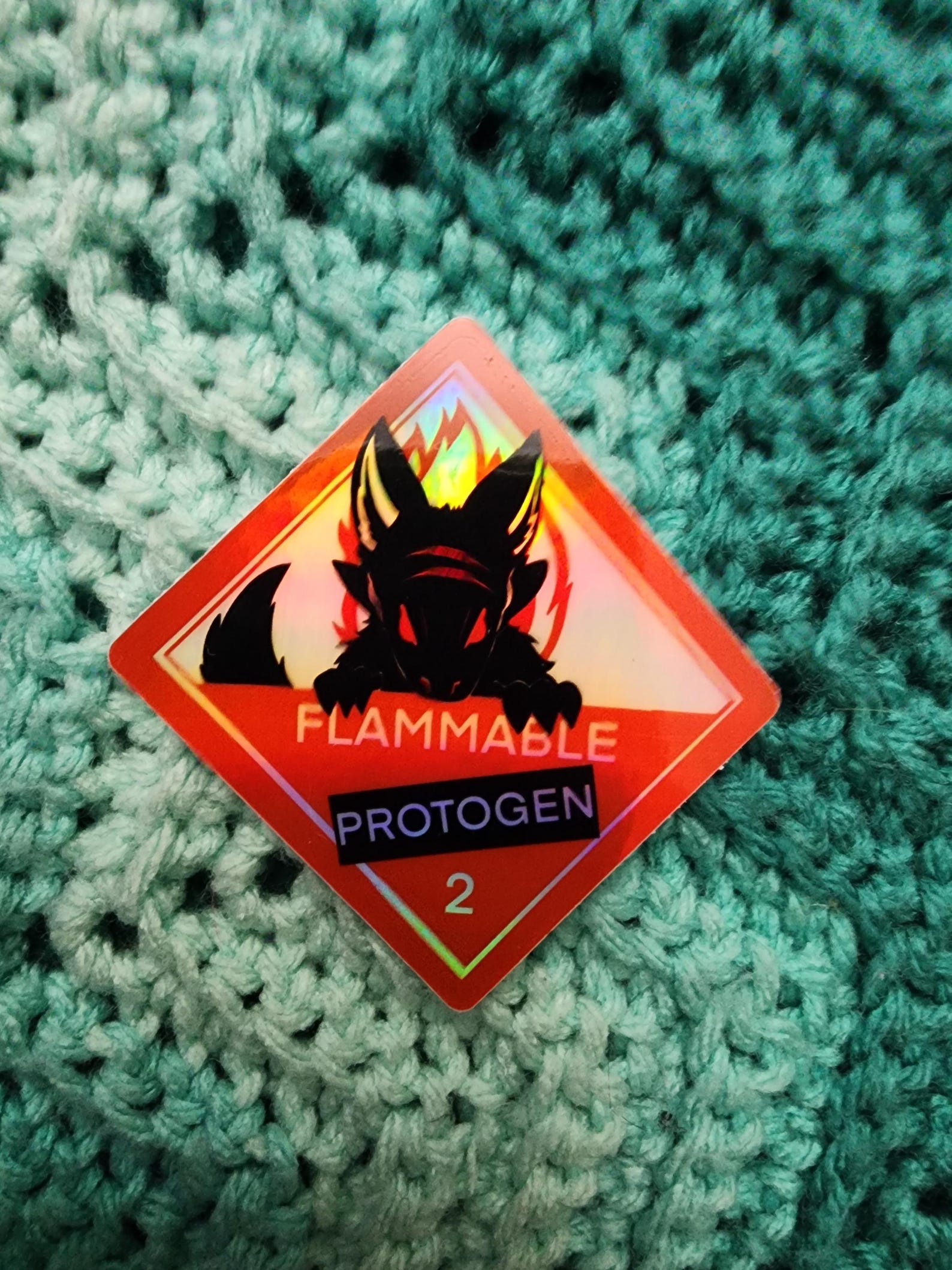 Flammable Protogen Hazmat Sign Sticker - Etsy