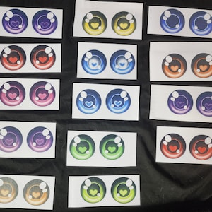 Sublimated Follow-me (4 Sizes) Heart Pupil Eye Mesh for Fursuits (mesh ...