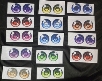 Sublimated Follow-me (4 sizes) Heart Pupil Eye Mesh for Fursuits (Mesh Only)