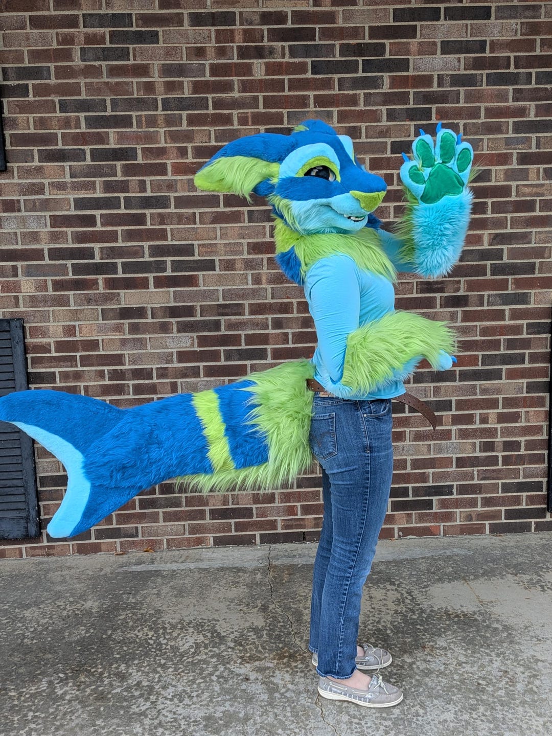 Normal Fursuit Manokit Premade Fursuit Partial (head, Hand Paws, and Tail With Belt ...