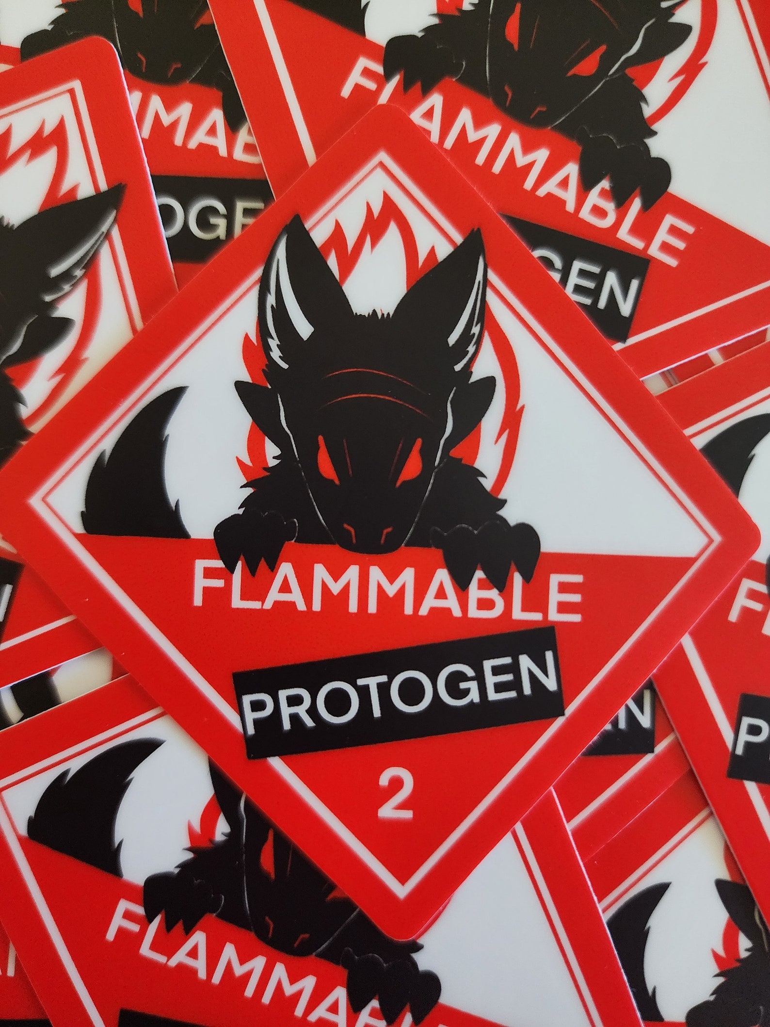 Flammable Protogen Hazmat Sign Sticker - Etsy