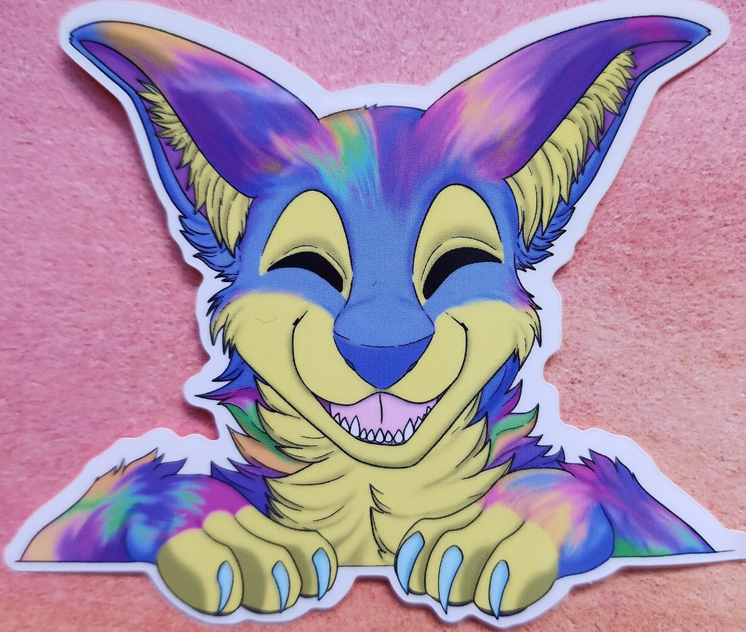 Sherbert the Manokit Peeking Vinyl Furry Sticker Etsy