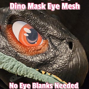 Sublimierte Follow-me Angry Therizinosaurus, Raptor, t-rex, Giganotosaurus und Dinosaurier Augen Mesh für Fursuits (Nur Mesh) Keine Eyeblanks erforderlich