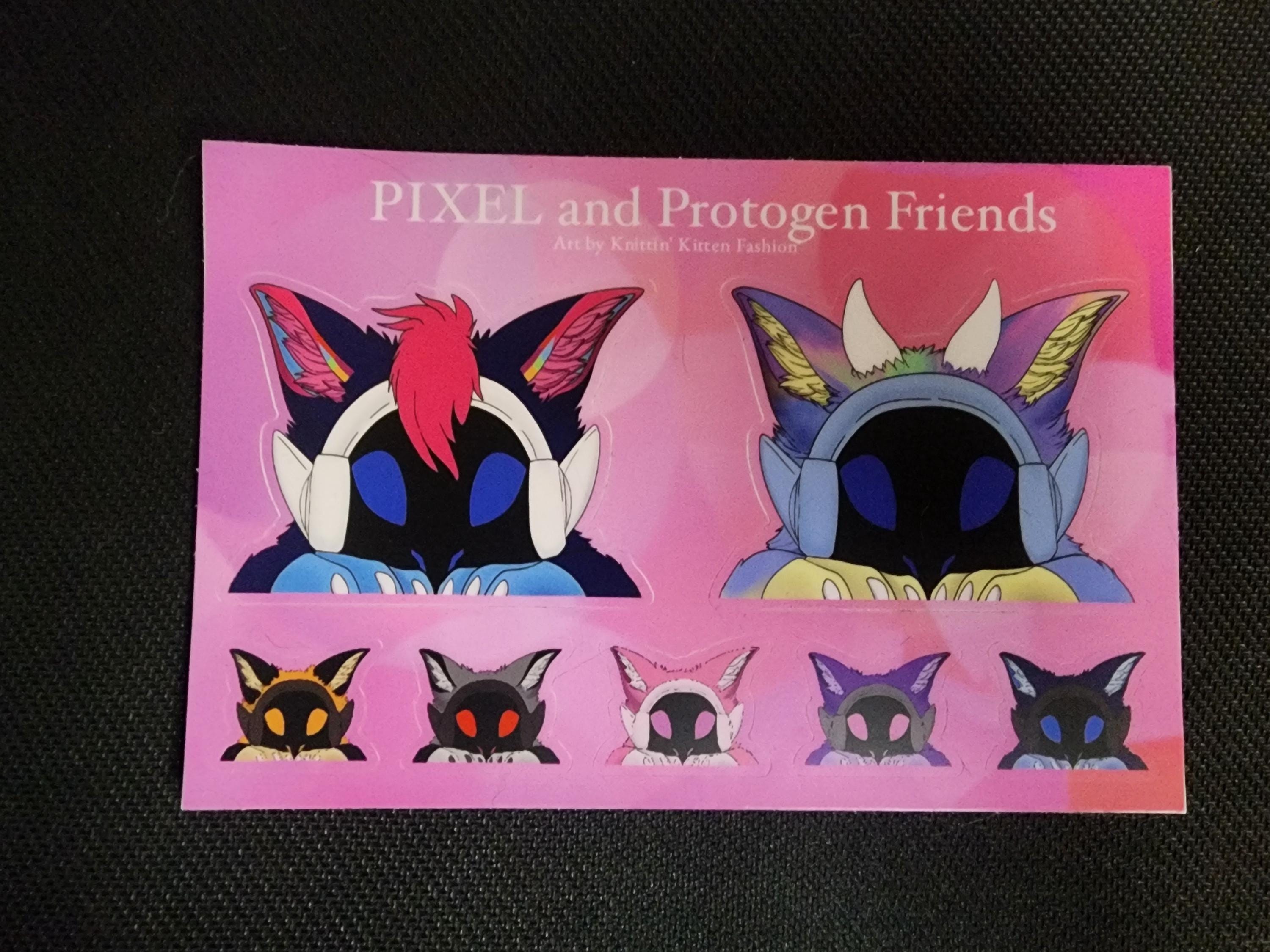 PIXEL the Protogen and Friends Sticker Sheet - Etsy