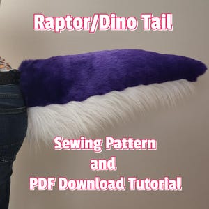 Patron de couture pour combinaison de fourrure Raptor Tail (TÉLÉCHARGEMENT PDF)