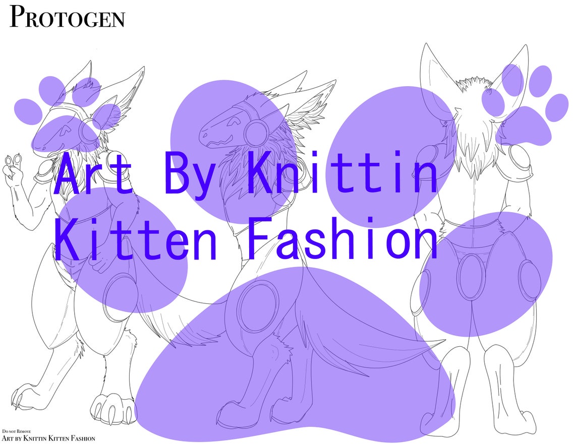 Protogen Furry Reference Sheet/template Etsy
