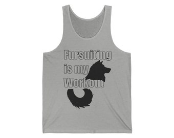 Husky Fursona "fursuiting is my workout"  Jersey Tank