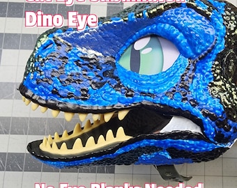 Sublimated Follow-me Raptor, T-Rex, Giganotosaurus, and Dinosaur Eye Mesh for Fursuits (Mesh Only) No Eyeblanks Needed