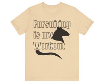 Rat Fursona "fursuiting is my Workout" Jersey Short Sleeve Tee