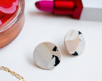 Organic Shaped Polymer Clay Earrings Chic Modern