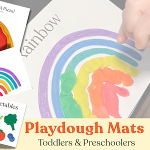 Spielmatten, Spiel Doh Matten Visuelle Karten, Quiet Buch, Kleinkind Belegten Buch, druckbare Kleinkind Homeschool Montessori Materialien Kindergarten