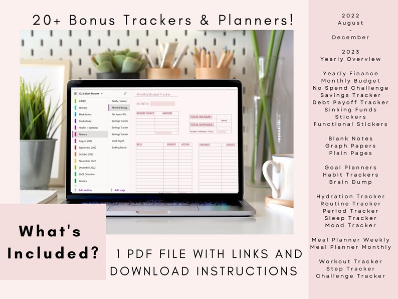 Digital planner onenote onenote planner undated windows digital
