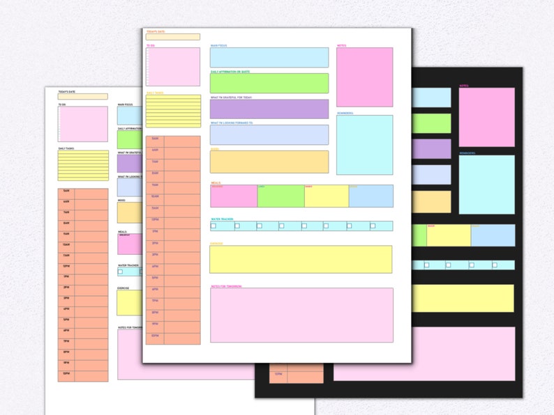 Onenote Daily Tracker Examples Productivity Planner & Life Planner Onenote Templates Pack, One Note ...