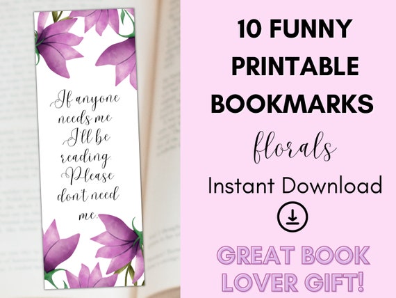 Printable Bookmarks Template Printable Bookmarks Set - Etsy