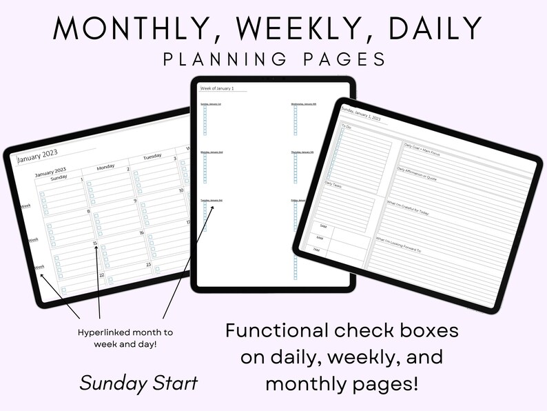 Onenote Digital Planner 2023 2024, Hyperlinked Dated Planner, Onenote