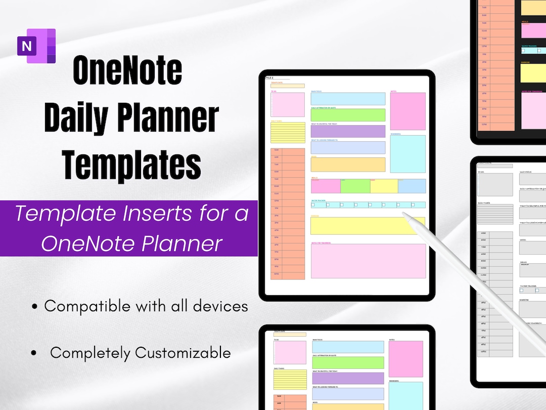 Productivity Planner & Life Planner Onenote Templates Pack, One Note ...