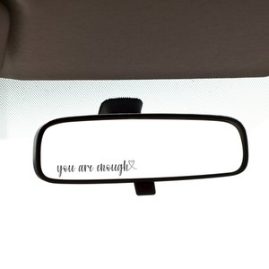 You are enough mirror Sticker, rearview mirror, Mental health Sticker, mirror sticker for car, sticker for mirrors, bedroom mirror sticker