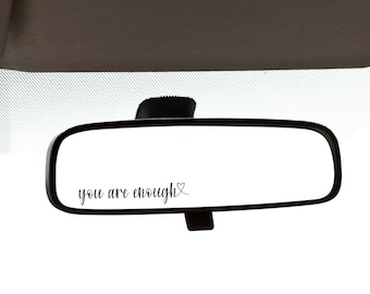 Rear view mirror decal deals