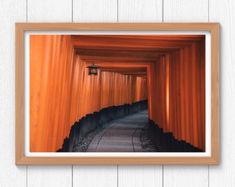Fushimi Inari Shrine Digital Image | Kyoto, Japan | Travel Photography | Bold Home Decor Wall Art | Poster Download | Japan Photo Art Print