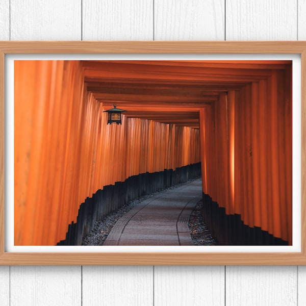 Fushimi Inari Shrine Digital Image | Kyoto, Japan | Travel Photography | Bold Home Decor Wall Art | Poster Download | Japan Photo Art Print