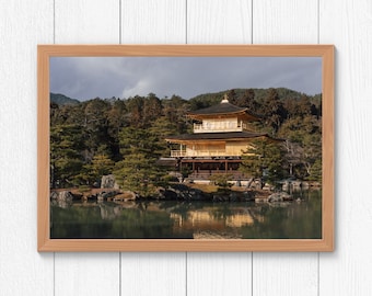 Kinkakuji (Golden Pavilion) Digital Image | Kyoto, Japan | Travel Photography | Home Decor Art | Poster Download | Japan Photo Art Print