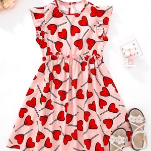 Valentine dress | Candy dress | heart lollipops dress