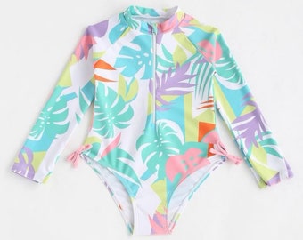 Toddler swimsuit  | toddler floral swimsuit | colorful swimsuit | baby bathing suit | swimwear | baby swims | bathing-suit