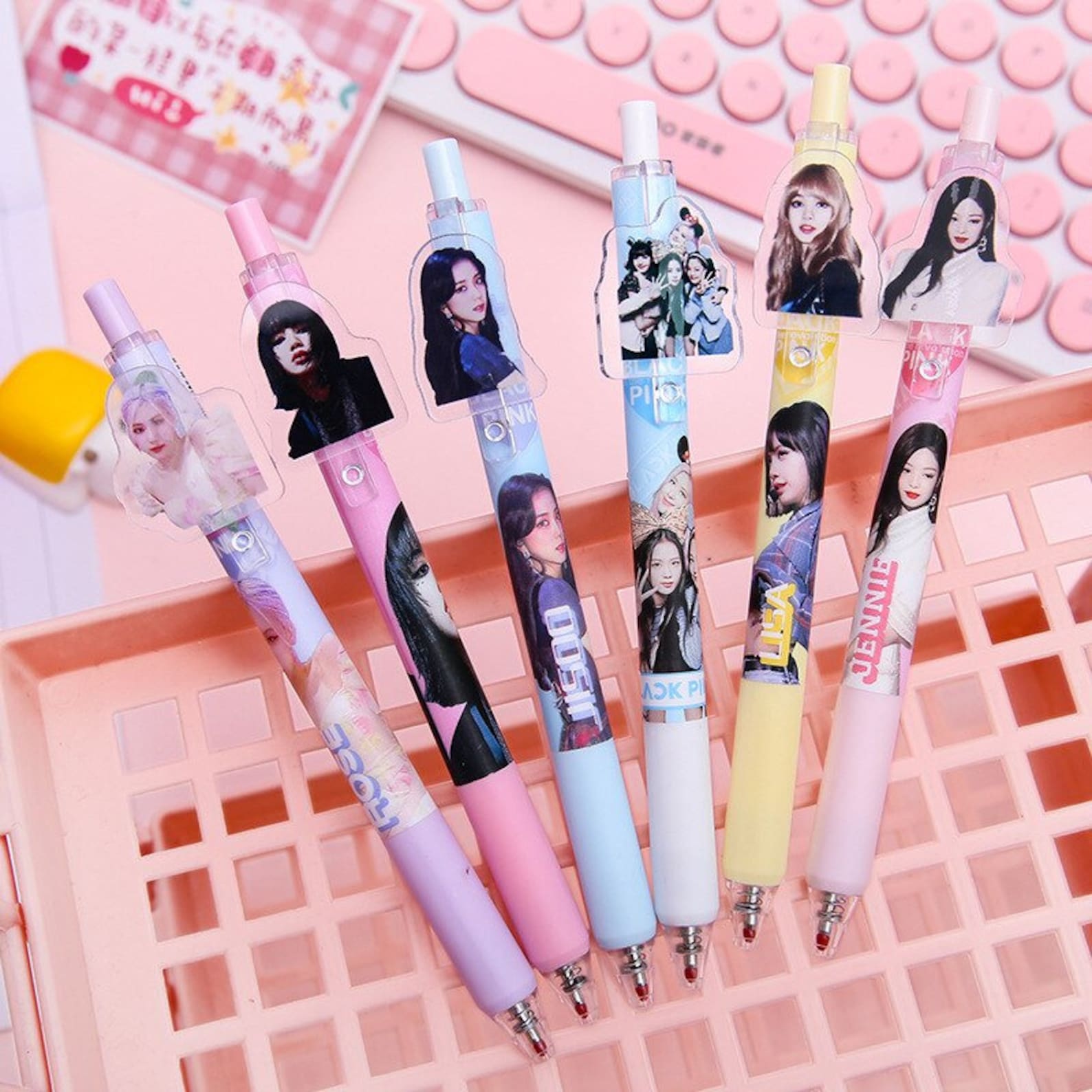 12pcs Set Kpop Blackpink Y TNT Gel Pens Etsy México