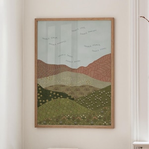 Inhale Exhale Sequence Print, Han-Drawn Mental Health Wall Art (Digital Download)
