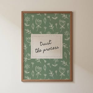 Trust the Process Wall Art Print: Mental Health Poster, Therapy Office Decor (Digital Download)
