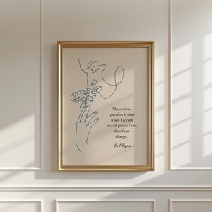 Carl Rogers Zitat, Biologie Kunstdruck, Mental Gesundheit Poster, Sozialarbeiter Zitate, Therapie Bürodeko, Counselor Office Wand Kunst Bild 4