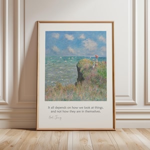 Carl Jung Printable Wall Art, Carl Jung Quote, Mental Health Print, Psychology Quotes, Therapy Office Decor, It all Depends on How We Look