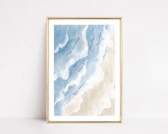 Inhale Exhale Watercolor Painting, Mindful Breathing, Mental Health Print, Inhale Exhale Sequence, Therapy Office Decor, Digital Download