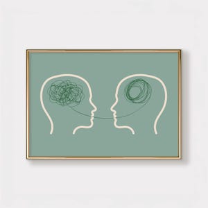 Talking Therapy Poster, Therapy Office Decor, Mental Health Poster, Psychology Art Print, Psychologist Office Wall Art, Counselor Decor