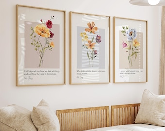 Citazioni di Carl Jung stampabili, stampe artistiche sulla salute mentale, set di 3 stampe artistiche da parete con citazioni di psicologia, decorazioni per studi di terapia, download digitale