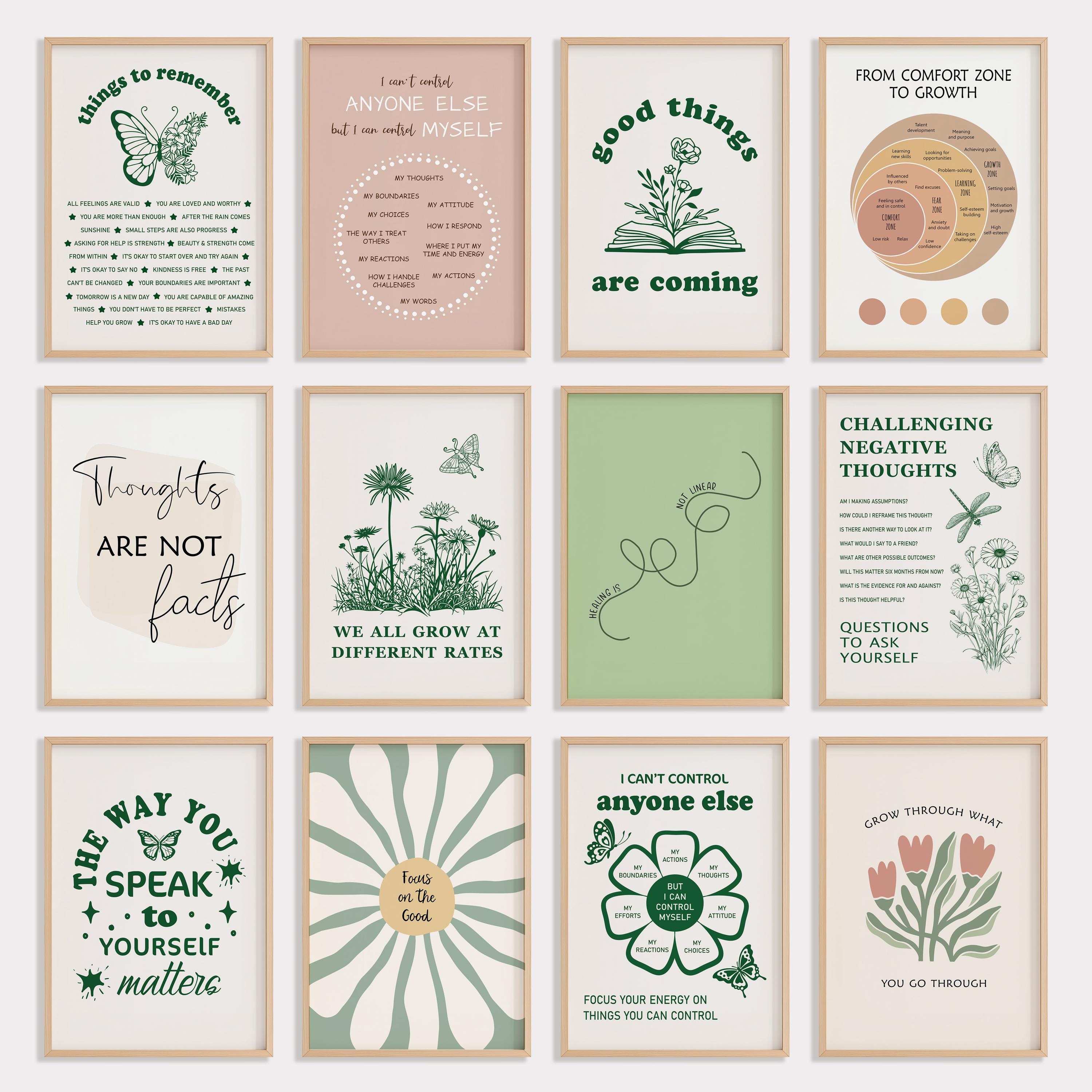 Mental Health Bundle, 80 Wall Art Prints for Therapy Office Decor ...