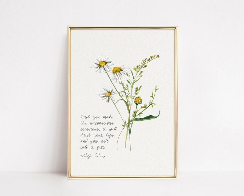 Carl Jung Quote Print Carl Jung Wall Art Printable Therapy Office