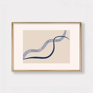 Healing is not Linear Printable Wall Art, Mental Health Print, Healing Poster, Therapy Office Decor, Psychology Art Print, Digital Download