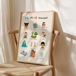 Calming Techniques Poster, Coping Skills for Kids, Calm Corner, School ...
